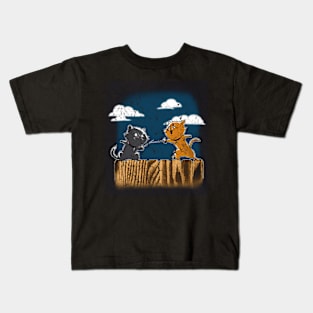 Fencing Cats On A Fence Kids T-Shirt